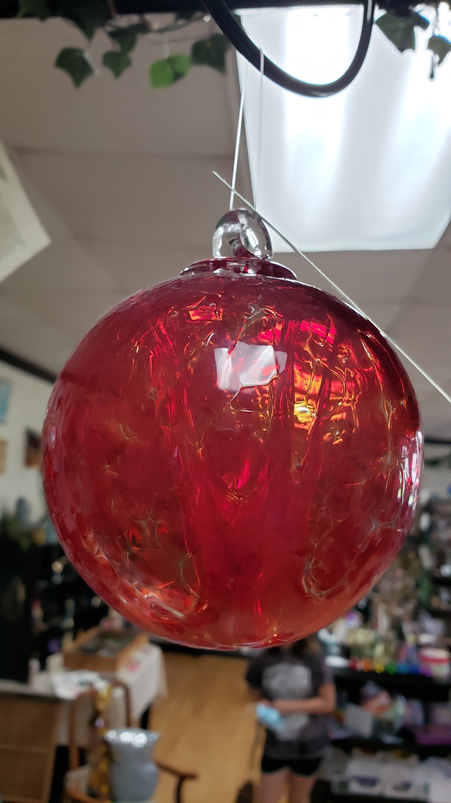 SMALL WITCH BALL GARNET 4 INCH - Tree Of Life Shoppe