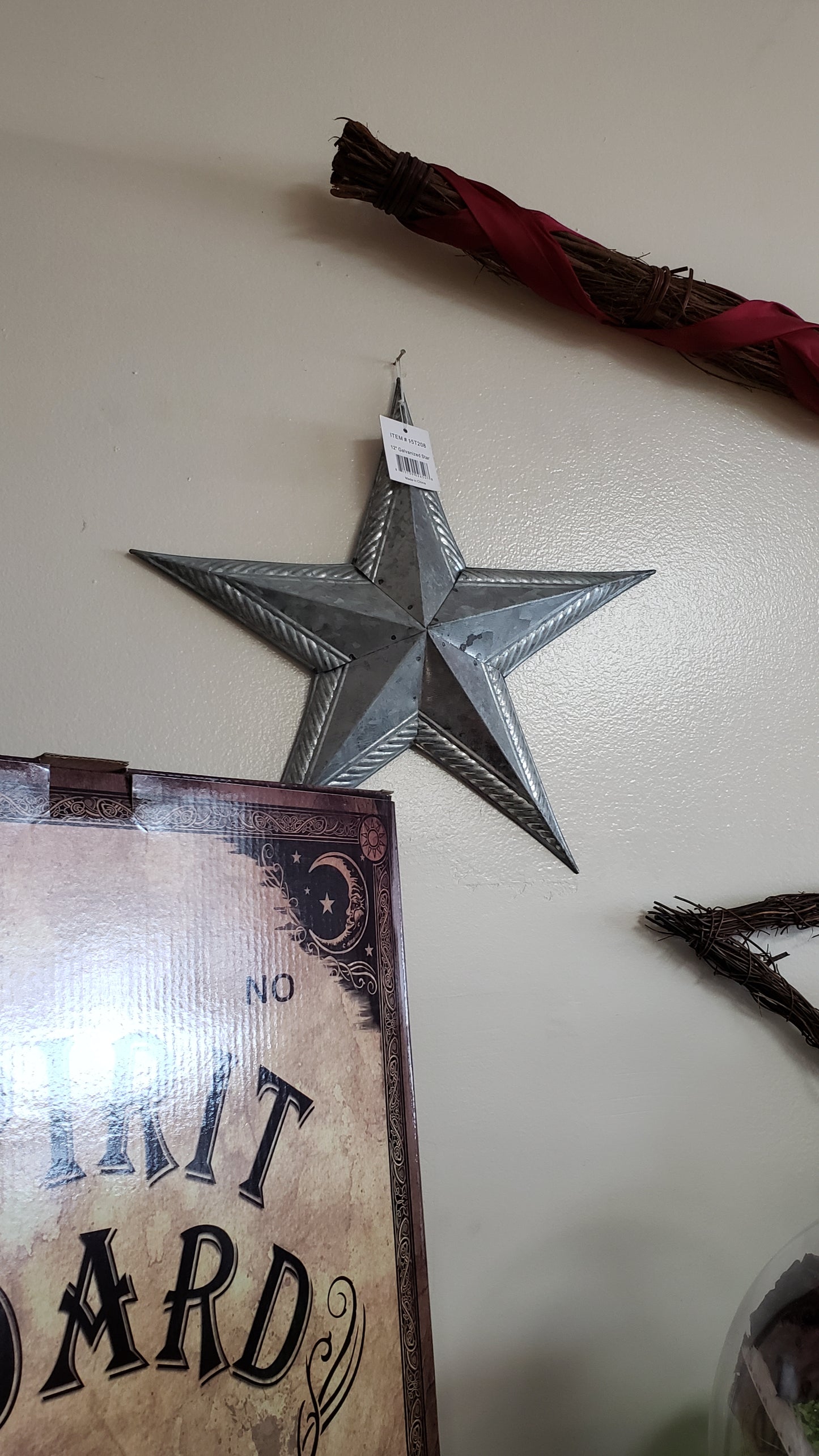 Mulberry Home "Galvanized" Star 12 inches - Tree Of Life Shoppe