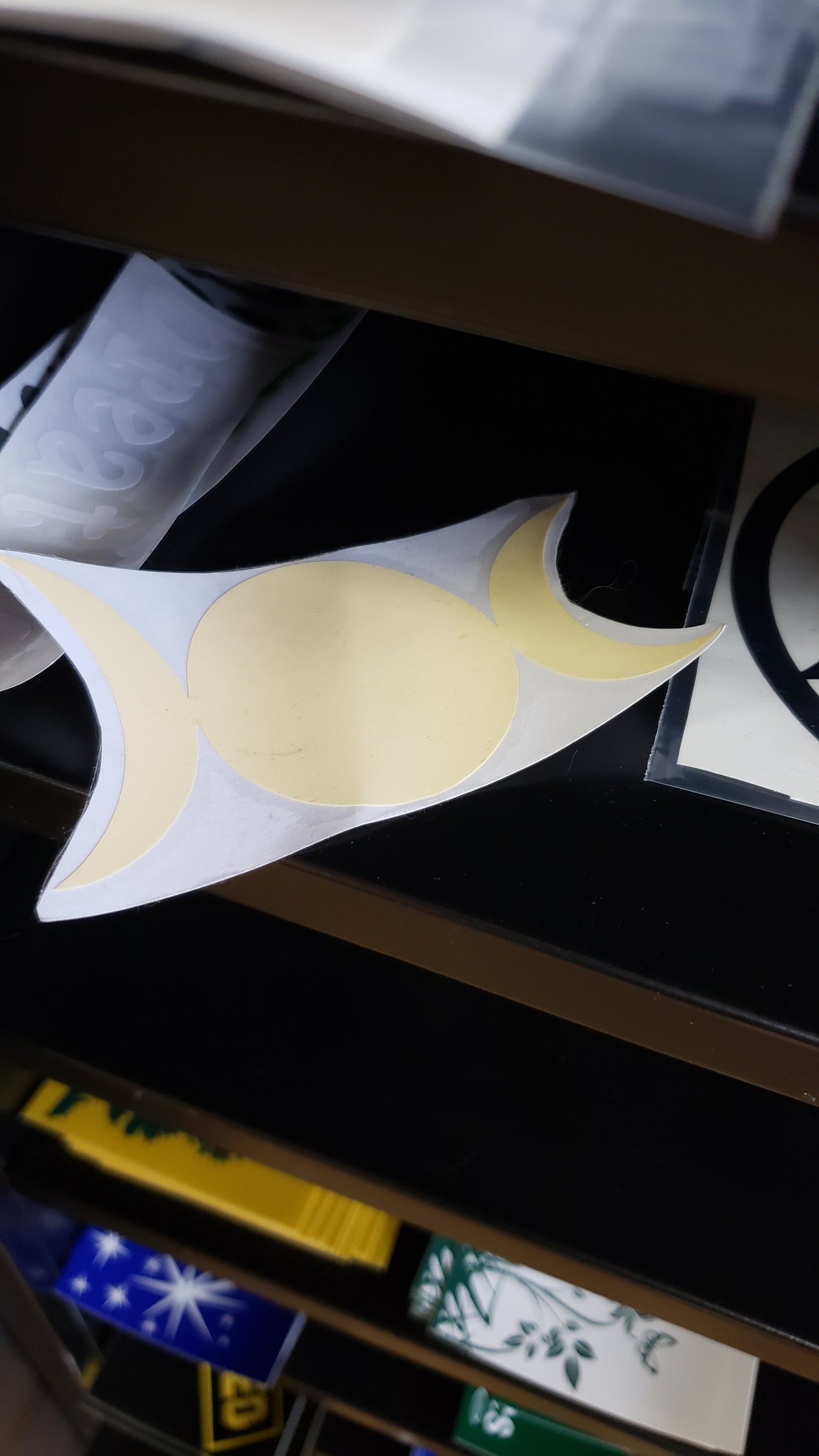 Triple Moon Black Sticker / Decal 4 inch - Tree Of Life Shoppe