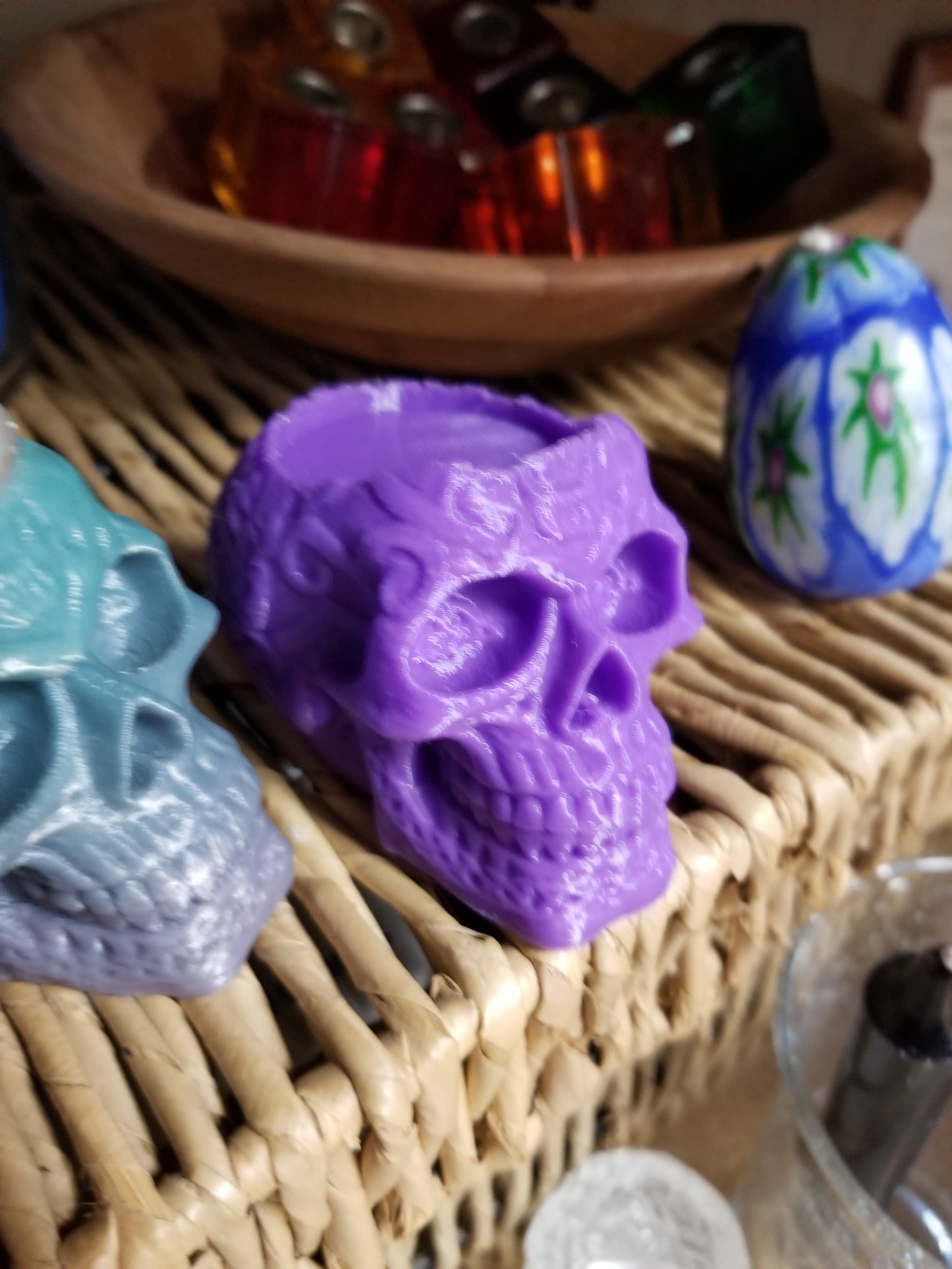 Sugar Skull - Tea light and pillar candle holder - Tree Of Life Shoppe