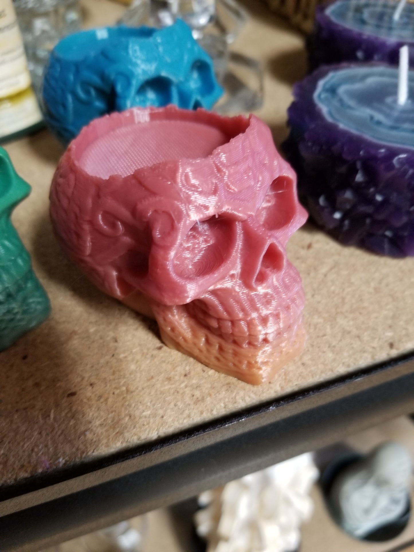 Sugar Skull - Tea light and pillar candle holder - Tree Of Life Shoppe