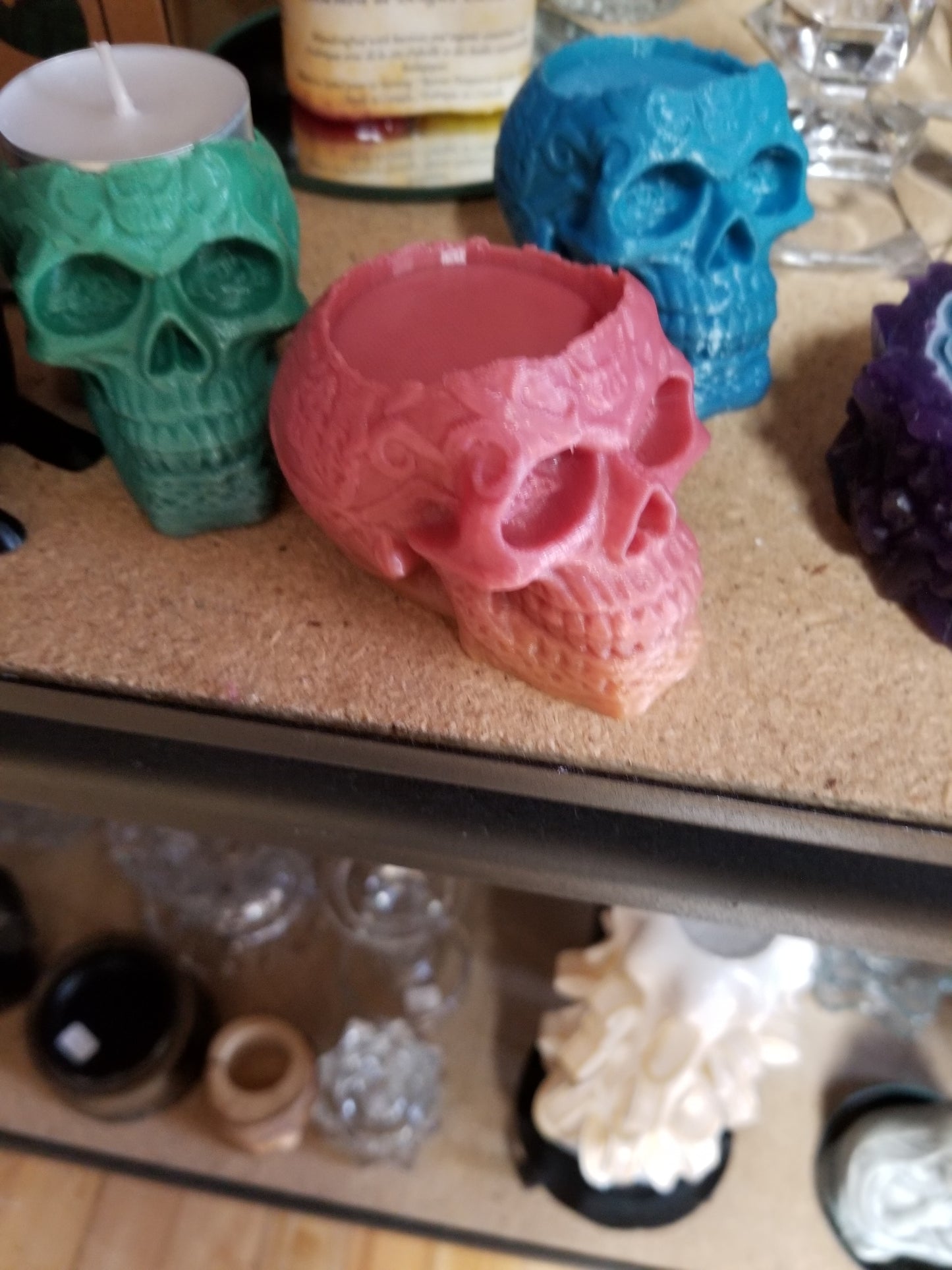 Sugar Skull - Tea light and pillar candle holder - Tree Of Life Shoppe