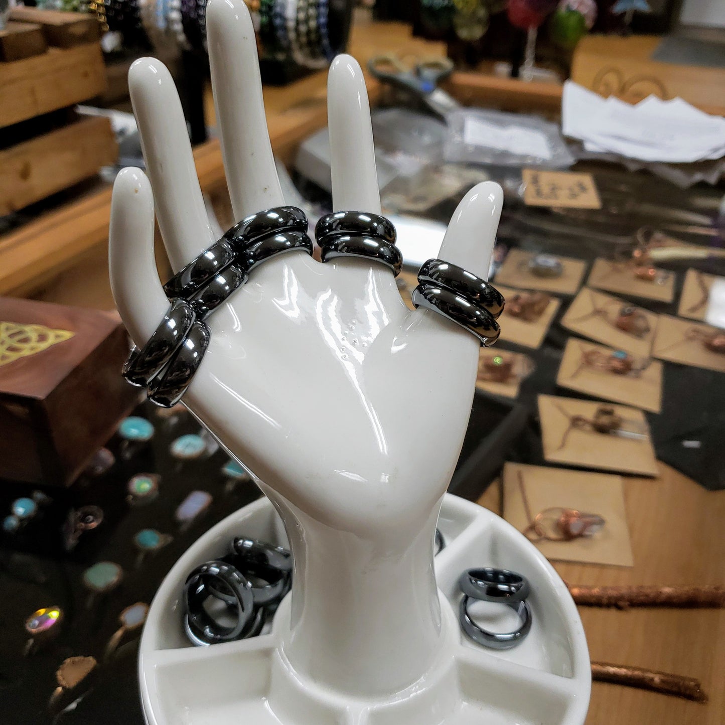 Hematite Rings 3mm - Various Sizes
