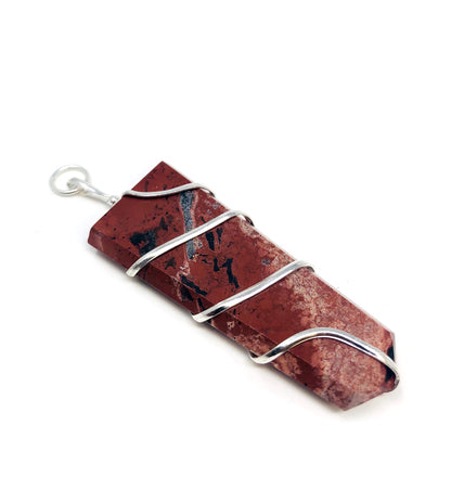 Flat Stone Wire Wrapped Gemstone Pendants - Various