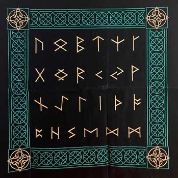 Norse Runes altar cloth 32" by 32"