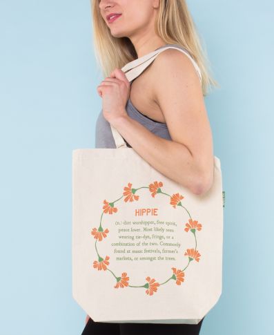 HIPPIE DEFINITION ECO TOTE BAG - Tree Of Life Shoppe