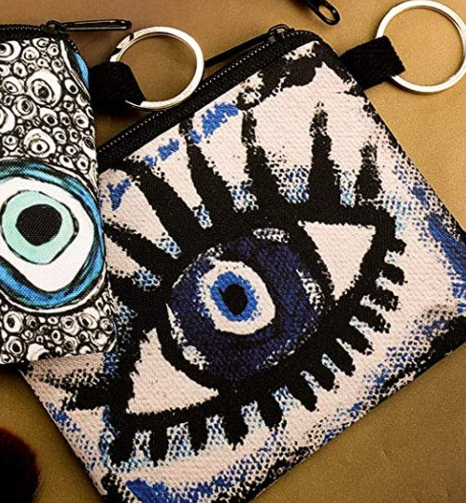 Evil Eye Boho Small Pouch / Coin Purse