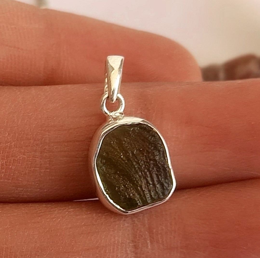 Moldavite Pendants (925 Sterling Silver)