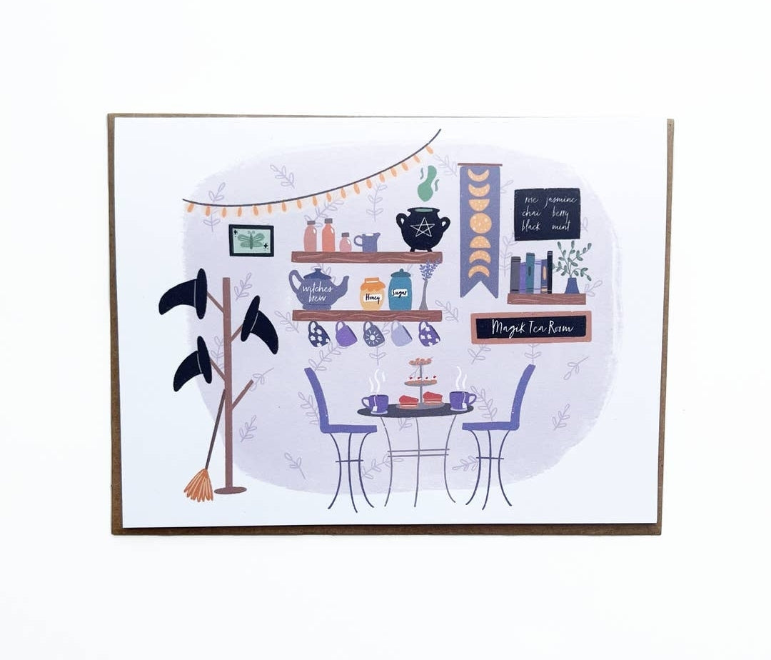 Magik Tea Room Card - Blank Inside