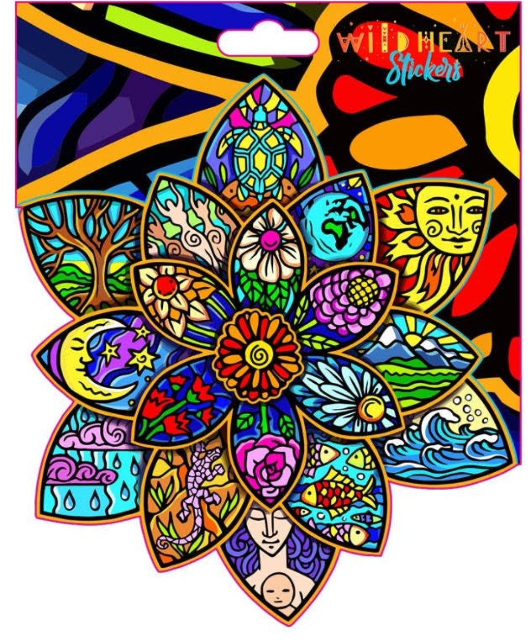 Mosaic Lotus Window Sticker