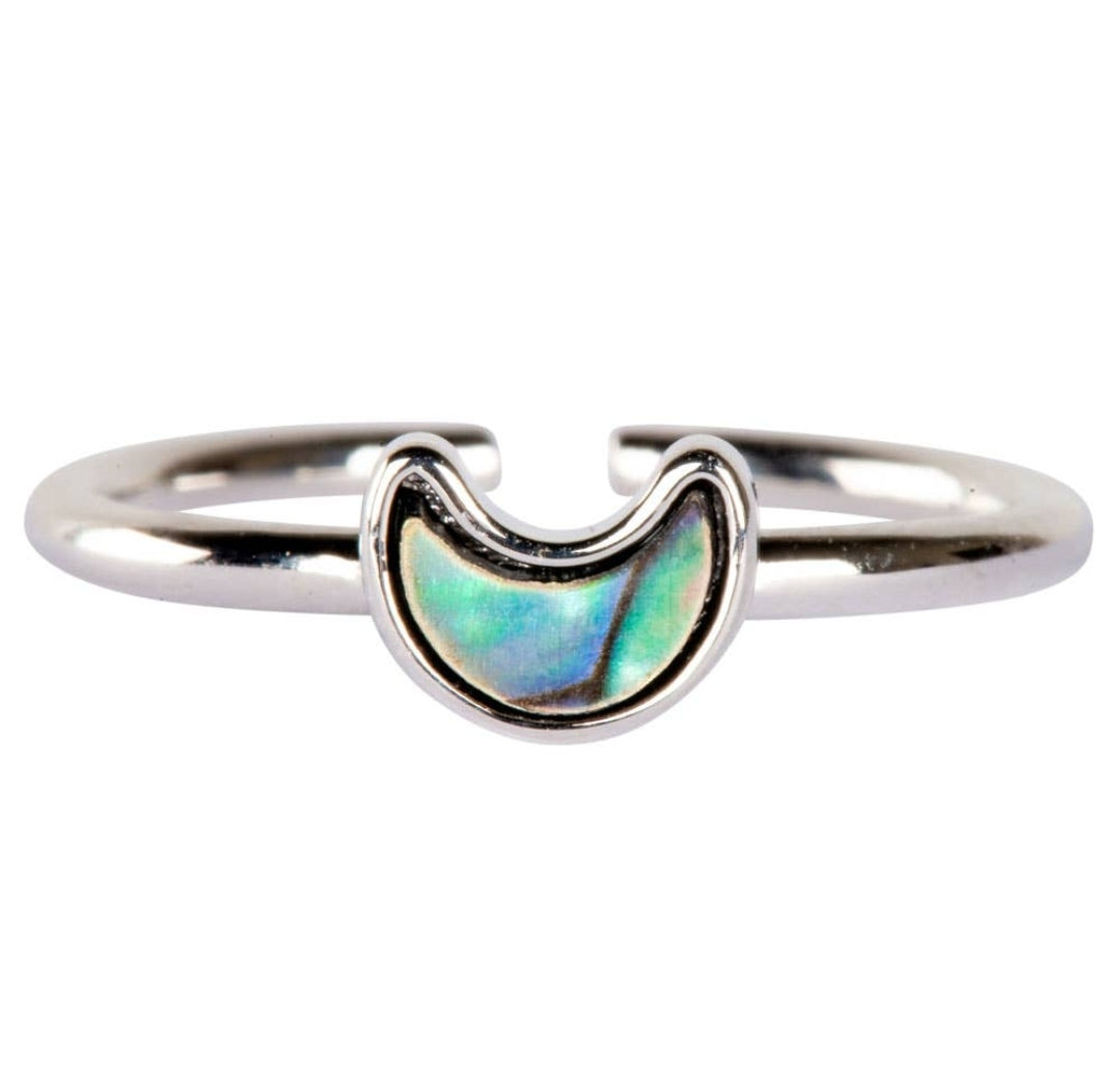 Crescent Moon Adjustable Ring
