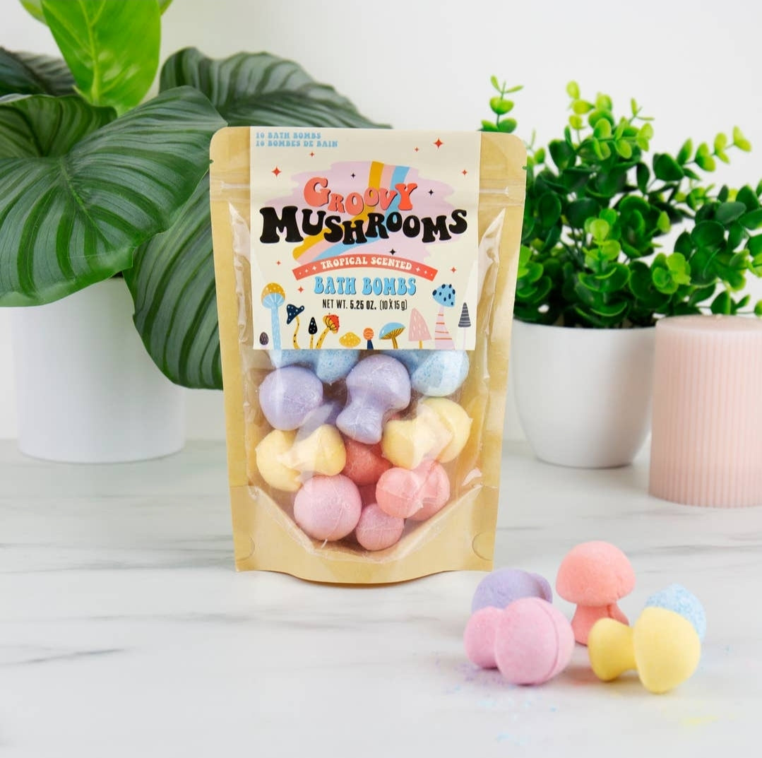 Groovy Mushroom Bath Bombs ( set of 10)