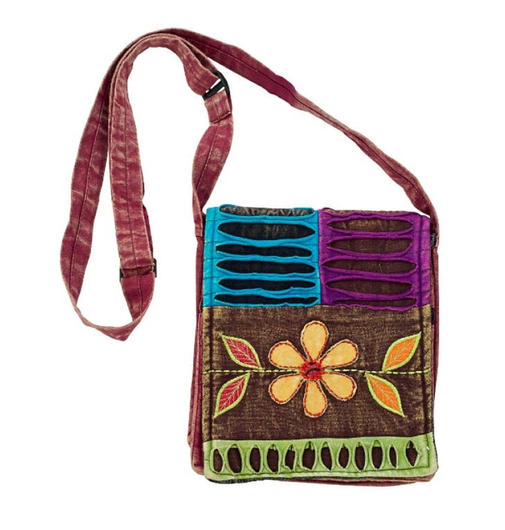 Small Flower Razor Cut Bag / Purse