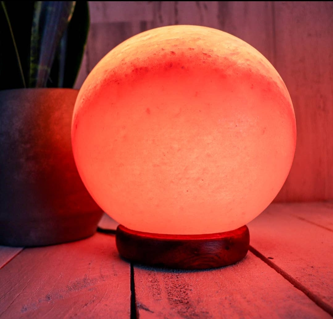 Moon / Globe Shape Himalayan Salt Lamp 7"