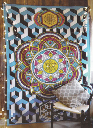 Geometric tapestry sale