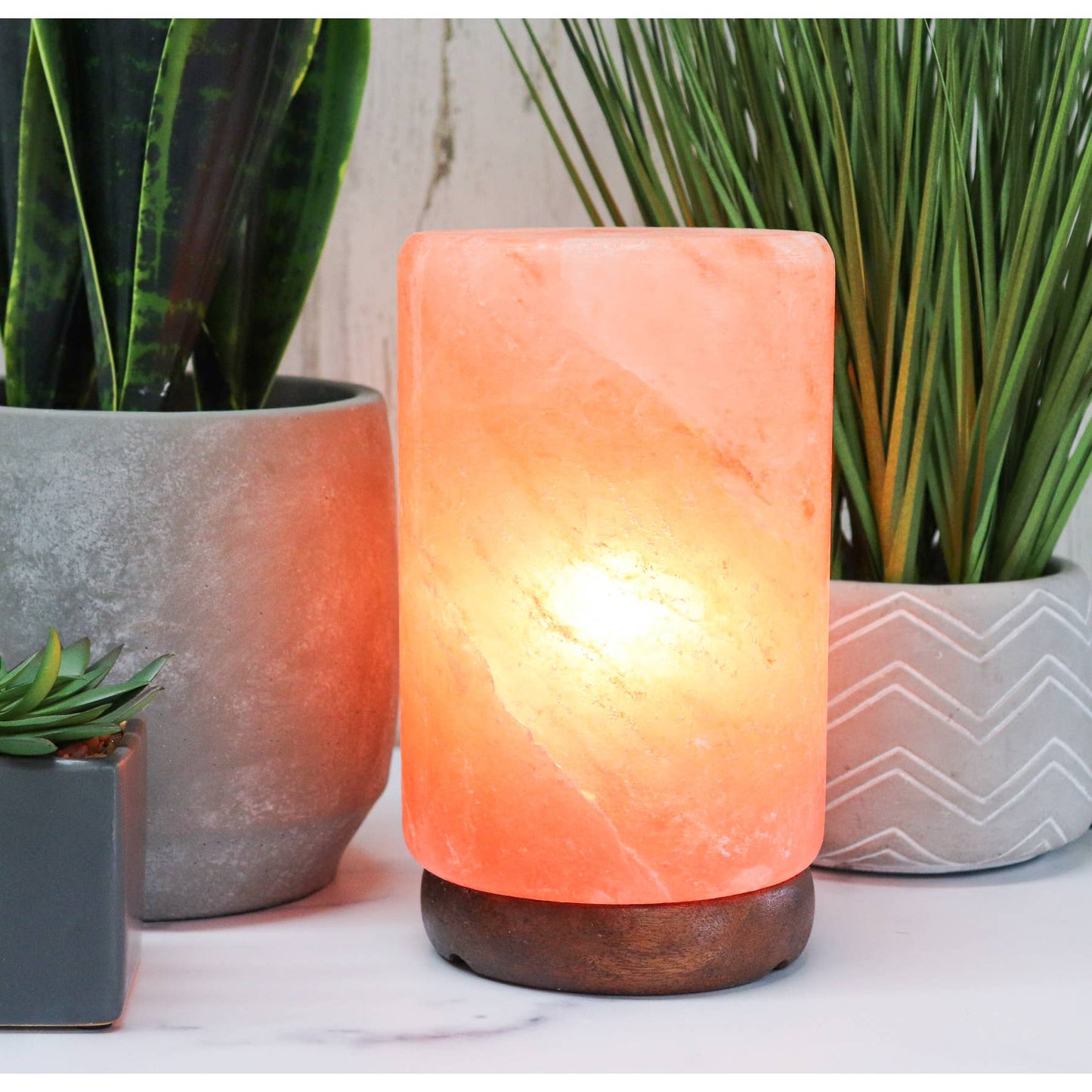 Himalayan Salt Cylinder Shape Lamp 8"