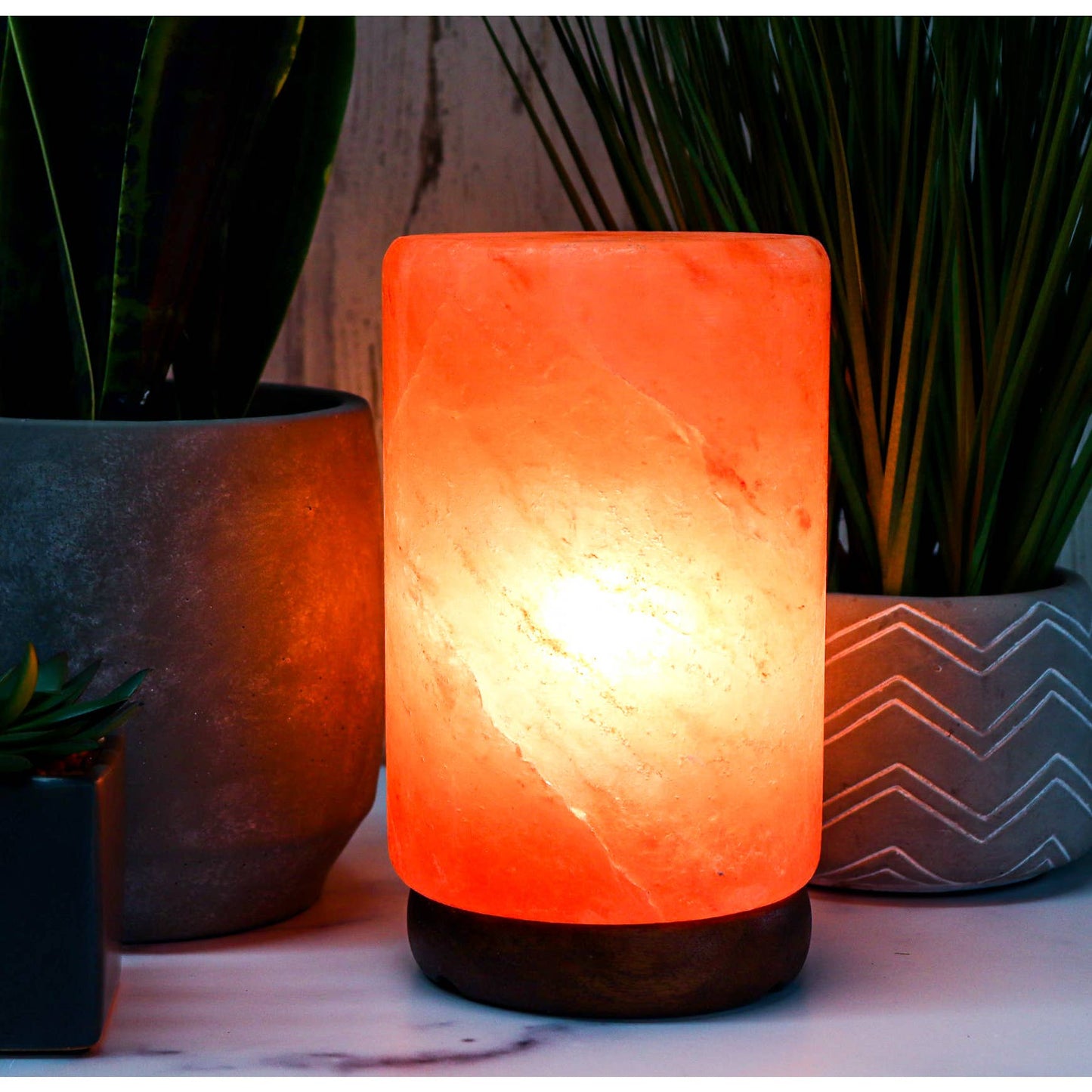 Himalayan Salt Cylinder Shape Lamp 8"