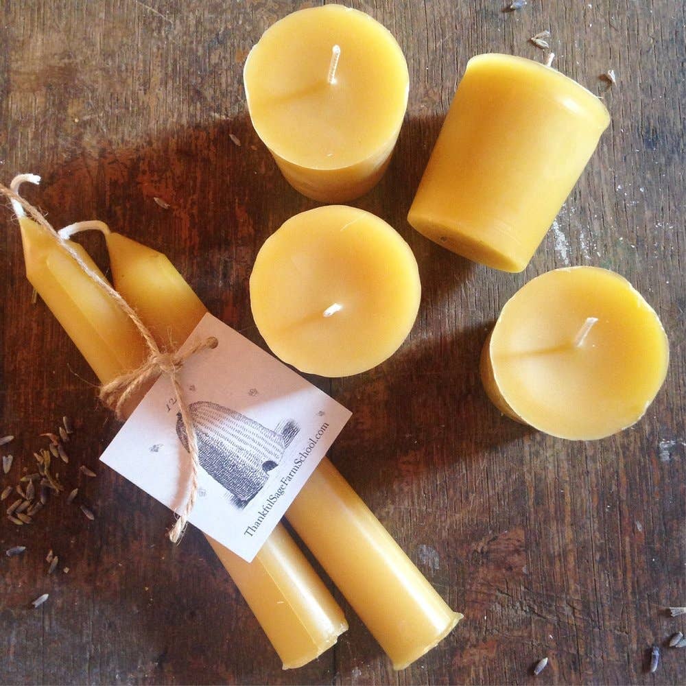 Hand Poured 100 % Beeswax Votives