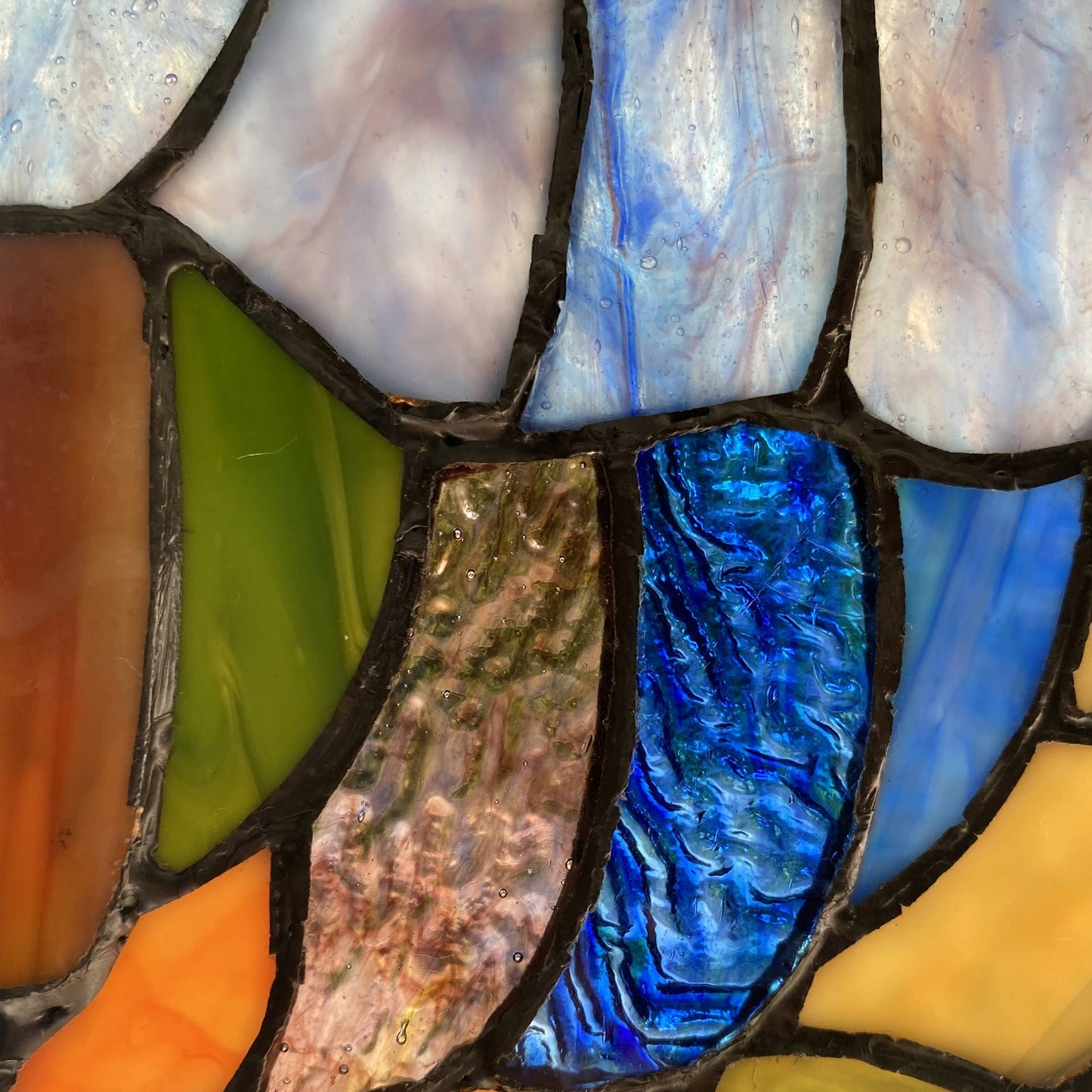 Mia the Owl Multicolor Stainglass Window