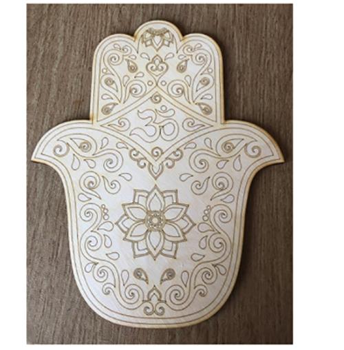 Hamsa Hand (Fatima Hand) Crystal Grid / Altar Tile - Tree Of Life Shoppe