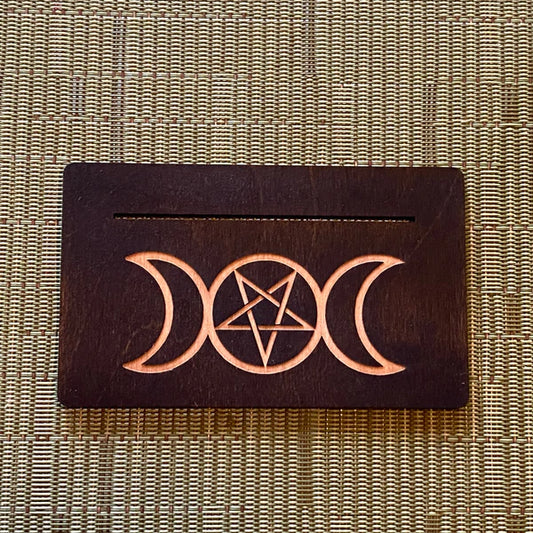 Triple Moon Pentagram Tarot / Oracle Card Stand