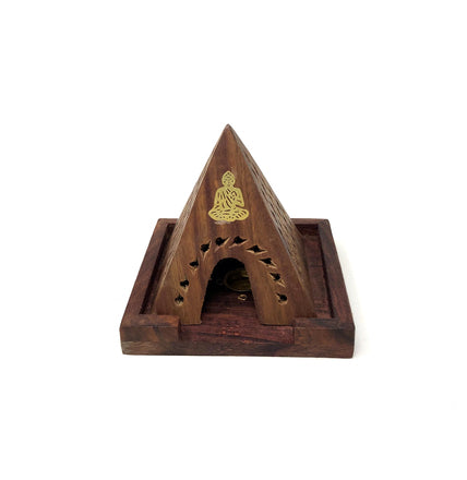 Vrinda Pyramid Wooden Back Flow Cone Burner