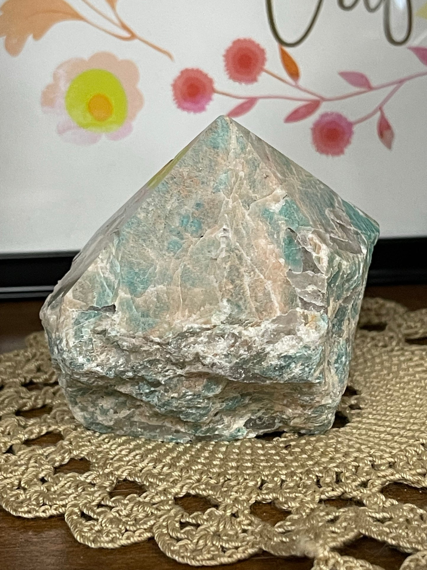 Amazonite Point Base Cut