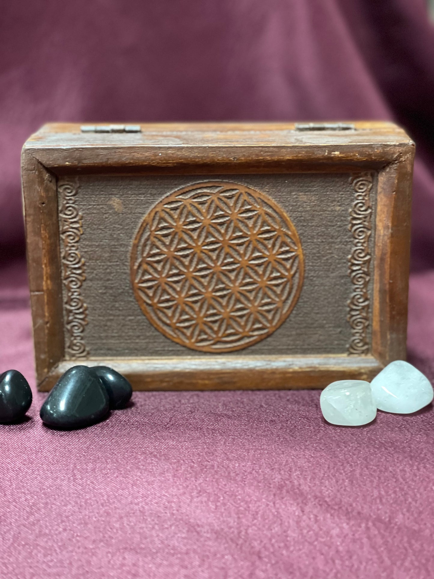 Carved Wooden Storage Boxes - 6"x4" - Various