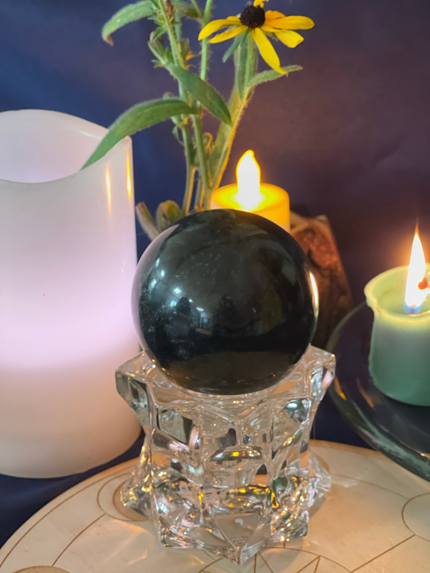 Green / Black Onyx - Sphere