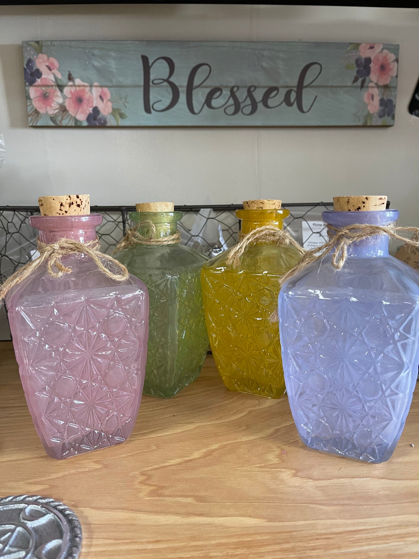 Fancy Crystal Cut Spell Bottles - Various Colors