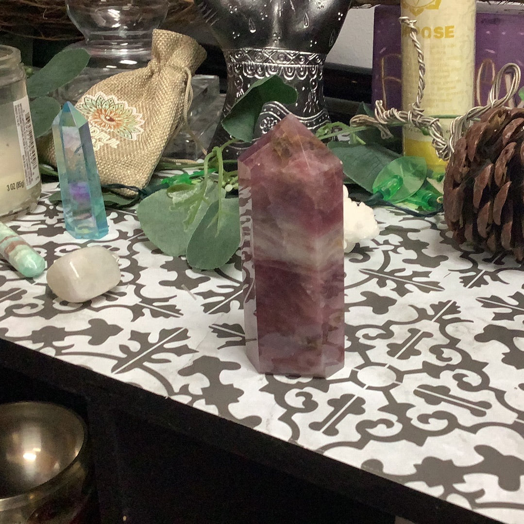 Lavender Rose Quartz Tower