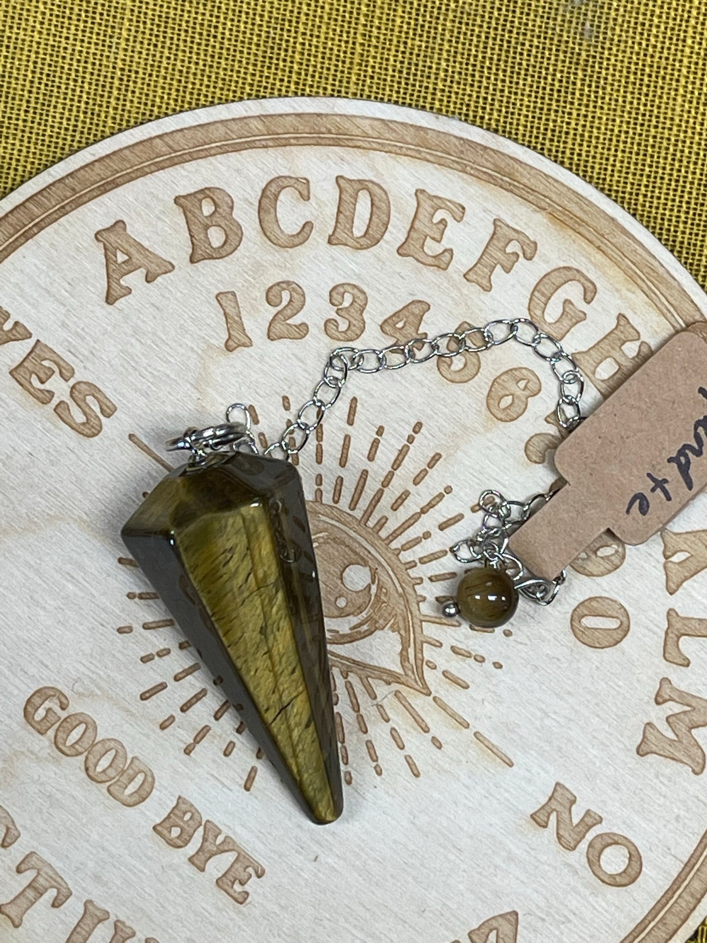 Six Sided Gemstone Pendulums - Tiger Eye