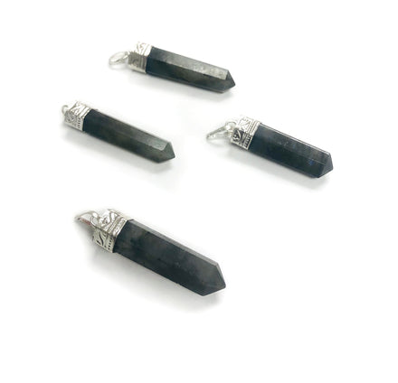 Single Point Gemstone Pencil Pendants - Various