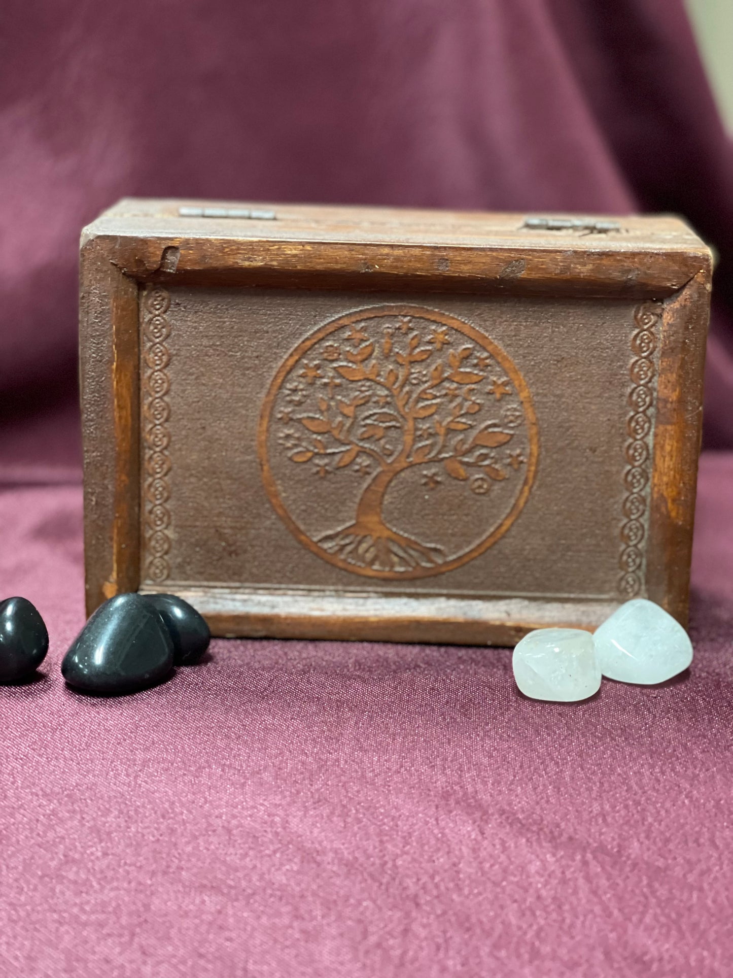 Carved Wooden Storage Boxes - 6"x4" - Various