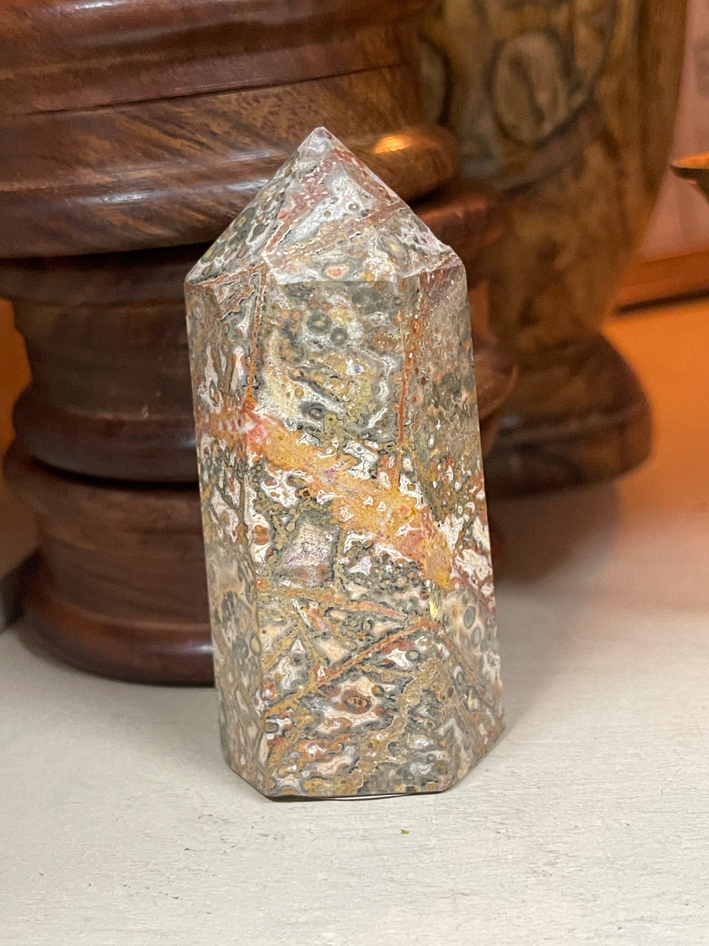 Leopard Skin Jasper Tower Point
