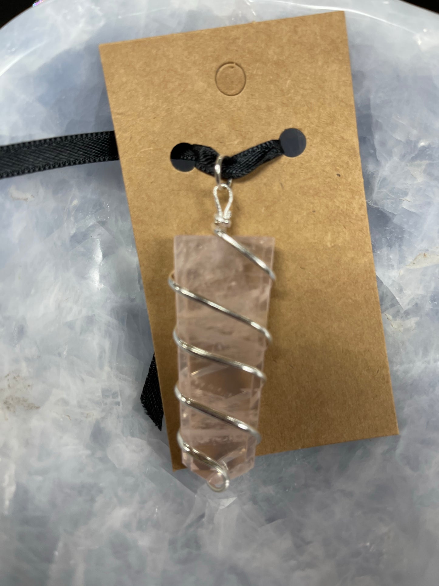Flat Wire wrapped Gemstone pendant - Tree Of Life Shoppe