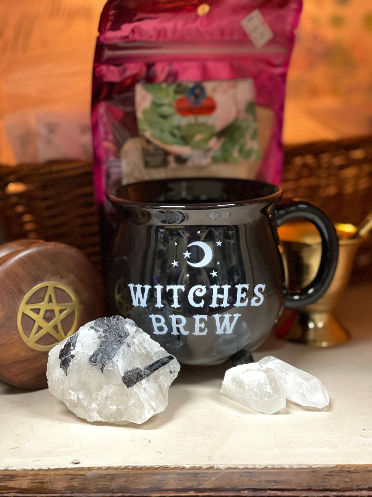 Witches Brew - Black Cauldron Mug - Tree Of Life Shoppe