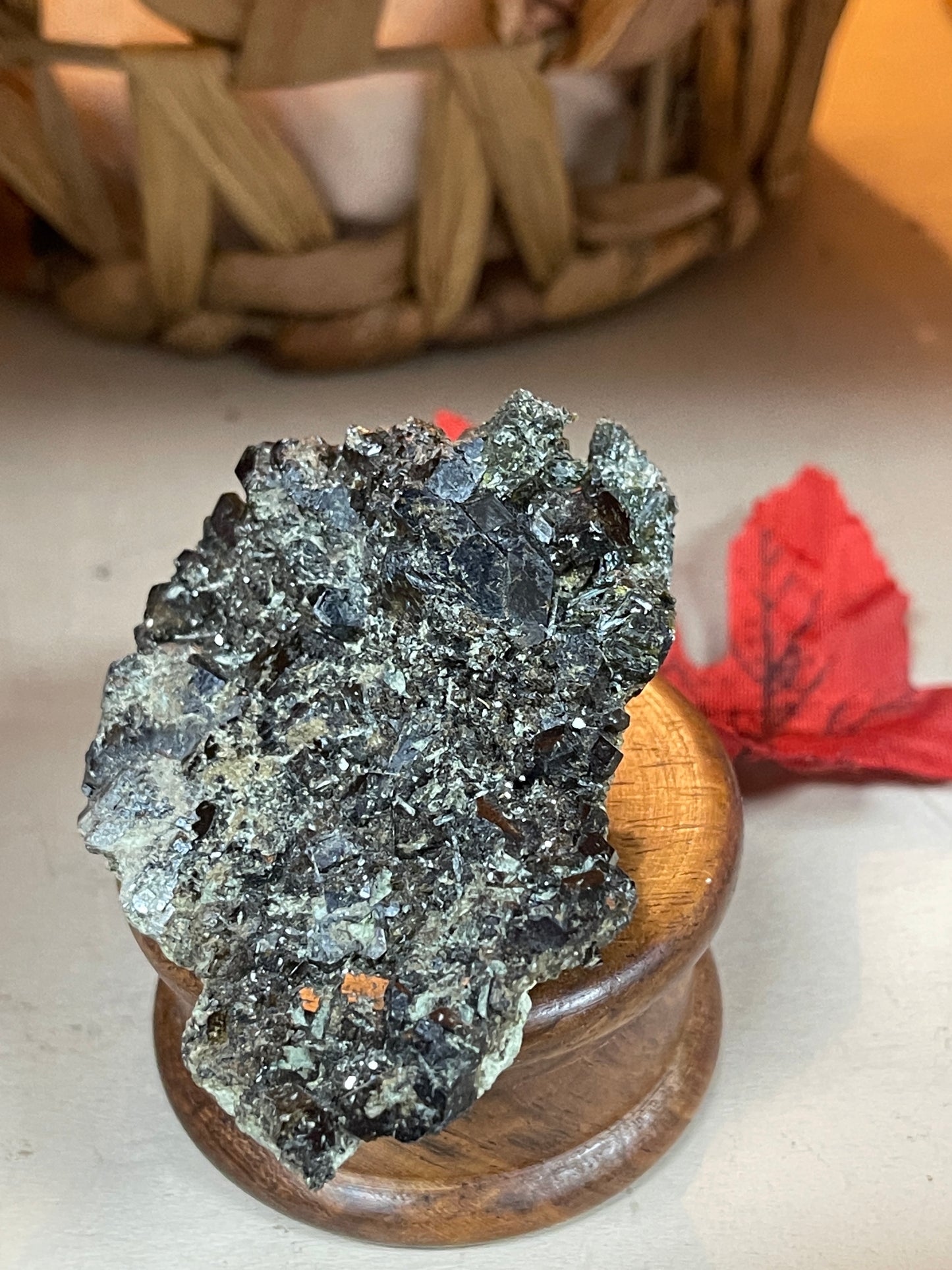 Black Garnet ( Melanite ) Clusters