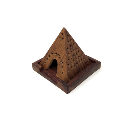 Vrinda Pyramid Wooden Back Flow Cone Burner