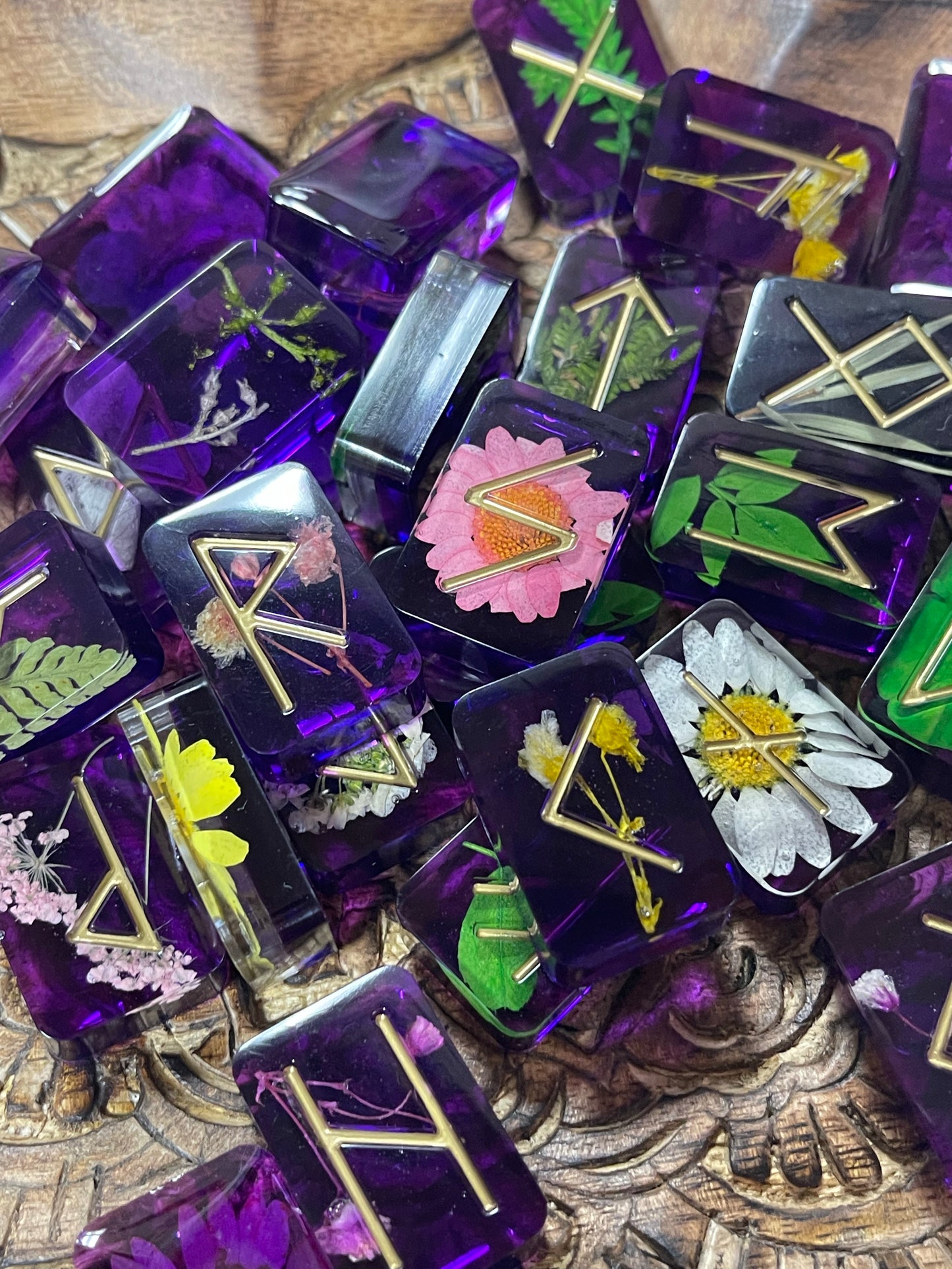 Handcrafted Resin Runes