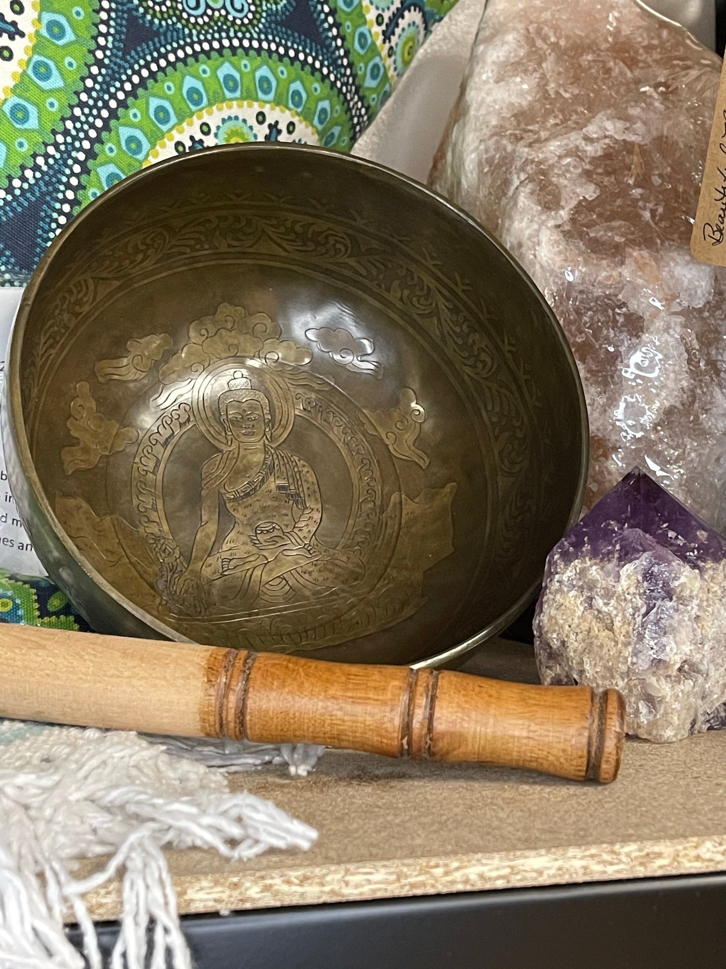 Ancient Design Handcrafted Singing Bowl 7.5 inches - Buddha - Tree Of Life Shoppe