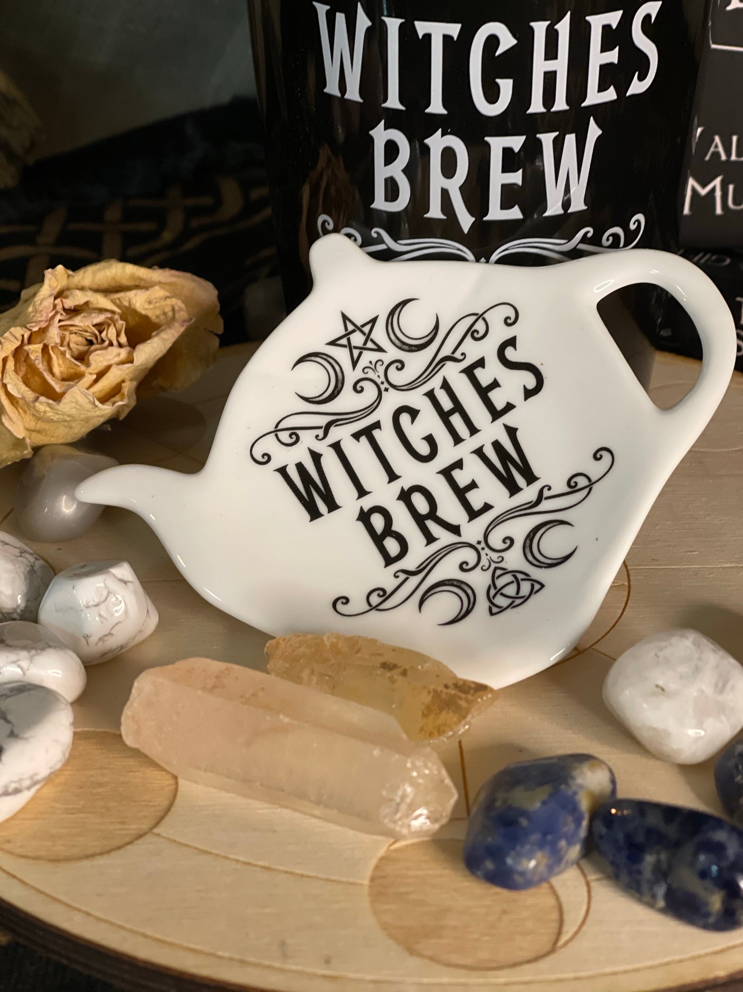 WITCHES BREW TEA SPOON HOLDER/REST