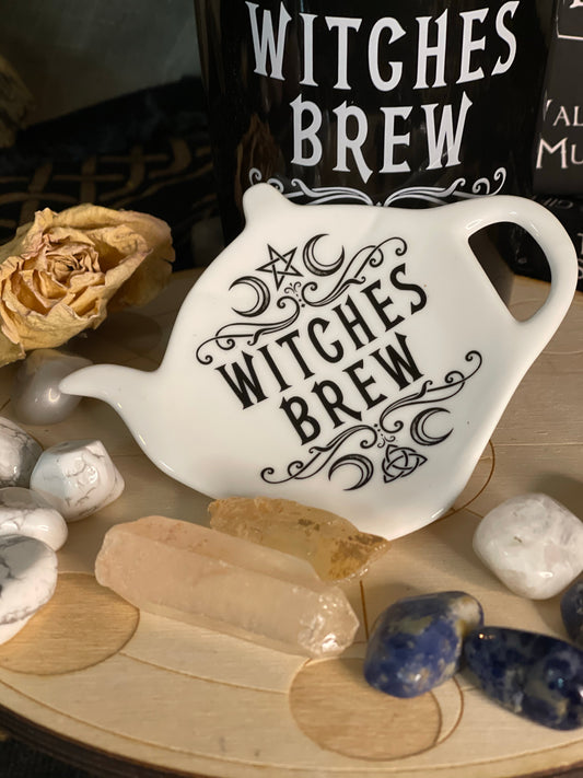 WITCHES BREW TEA SPOON HOLDER/REST