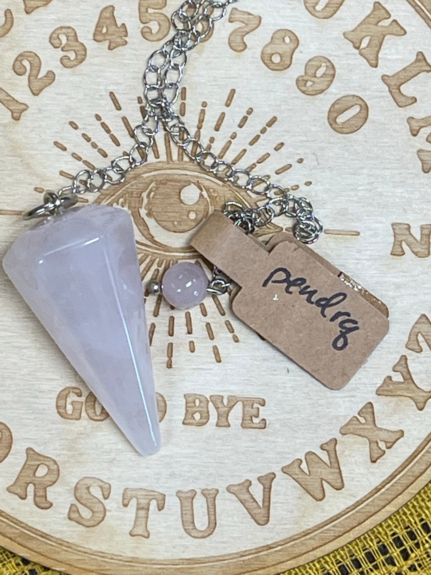 Six Sided Gemstone Pendulums - Rose Quartz