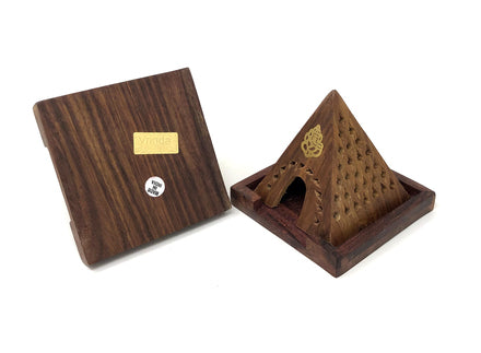 Vrinda Pyramid Wooden Back Flow Cone Burner