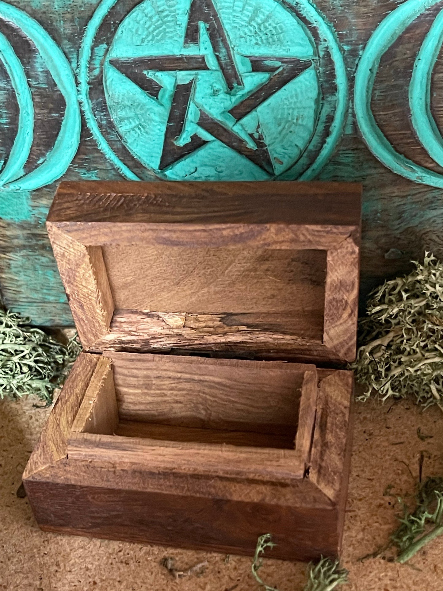 Celestial Wood Box with Brass Inlay - Various