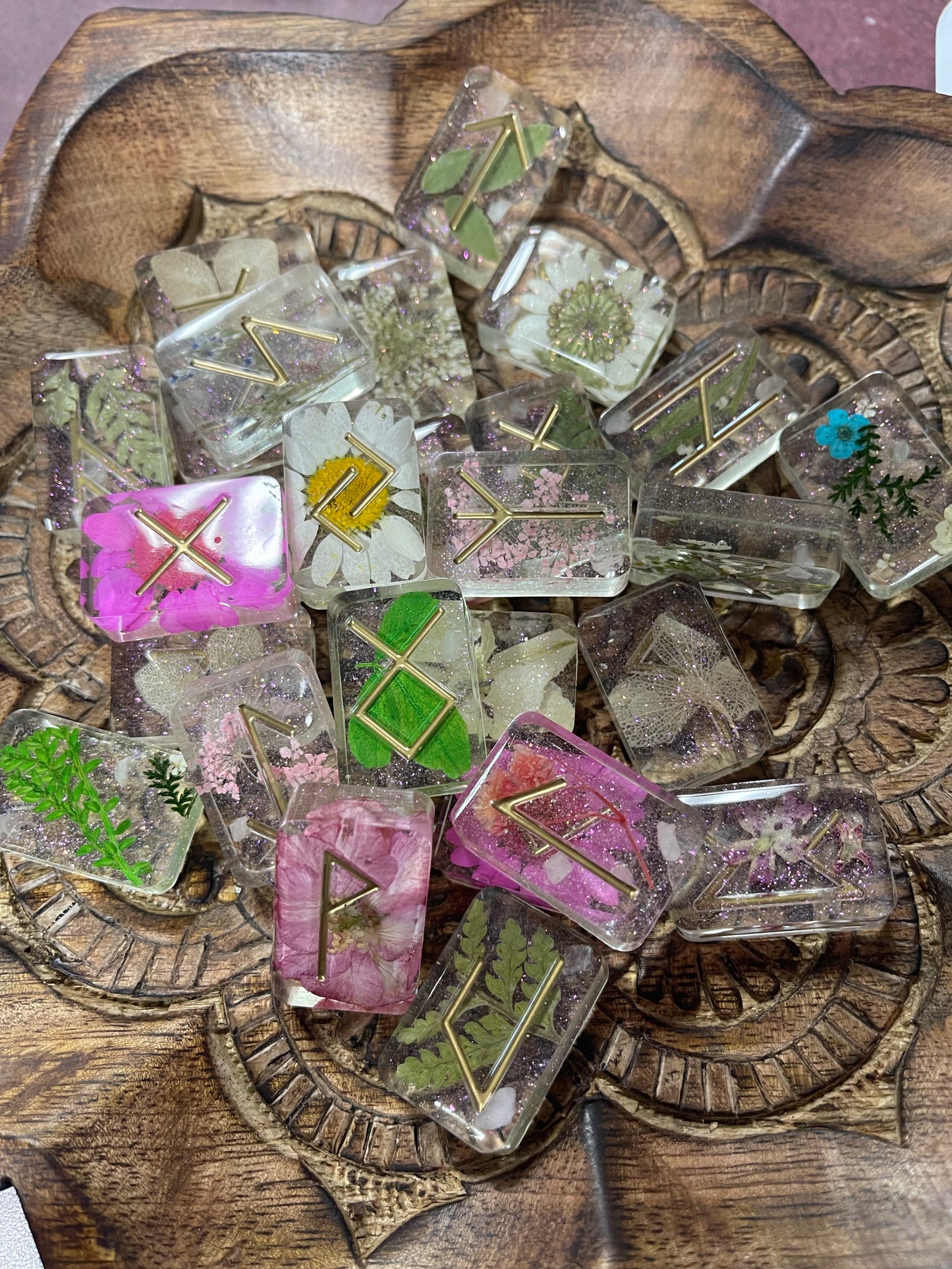 Handcrafted Resin Runes