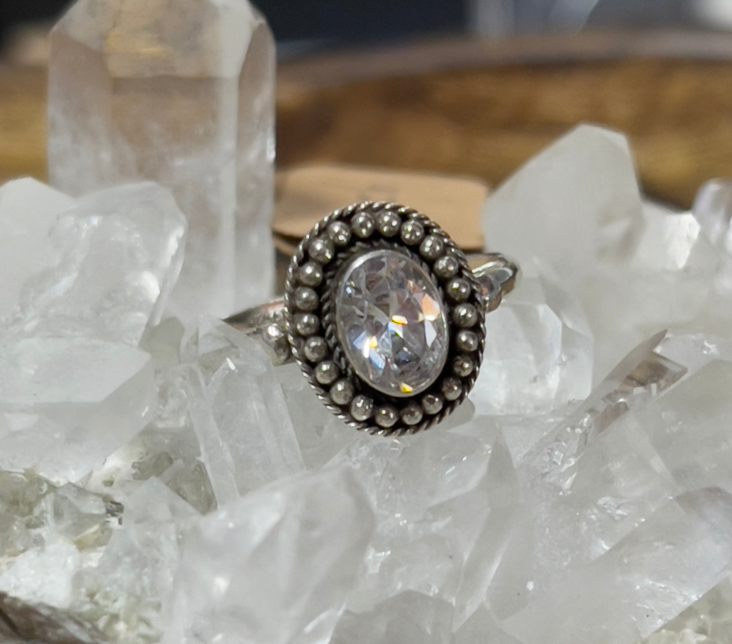 Classic Gemstone / Crystal Sterling Silver 925 Rings - Various Styles and Sizes