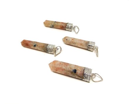Single Point Gemstone Pencil Pendants - Various