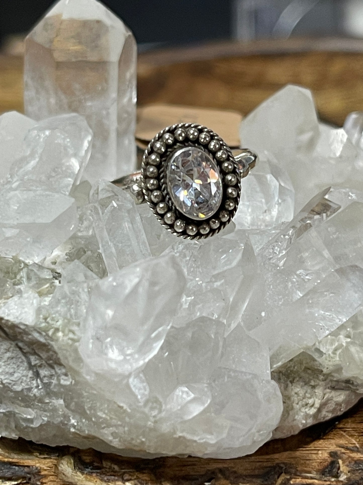 Classic Gemstone / Crystal Sterling Silver 925 Rings - Various Styles and Sizes